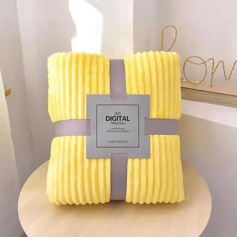 70x100cm Ultra-Soft Milk Velvet Blanket - Cozy Coral Fleece for Dorms, Sofas, Naps & Air-Conditioned Rooms
