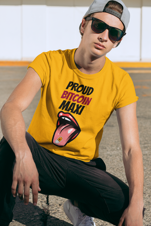 "Proud Bitcoin Maxi" DEMA Unisex Tee