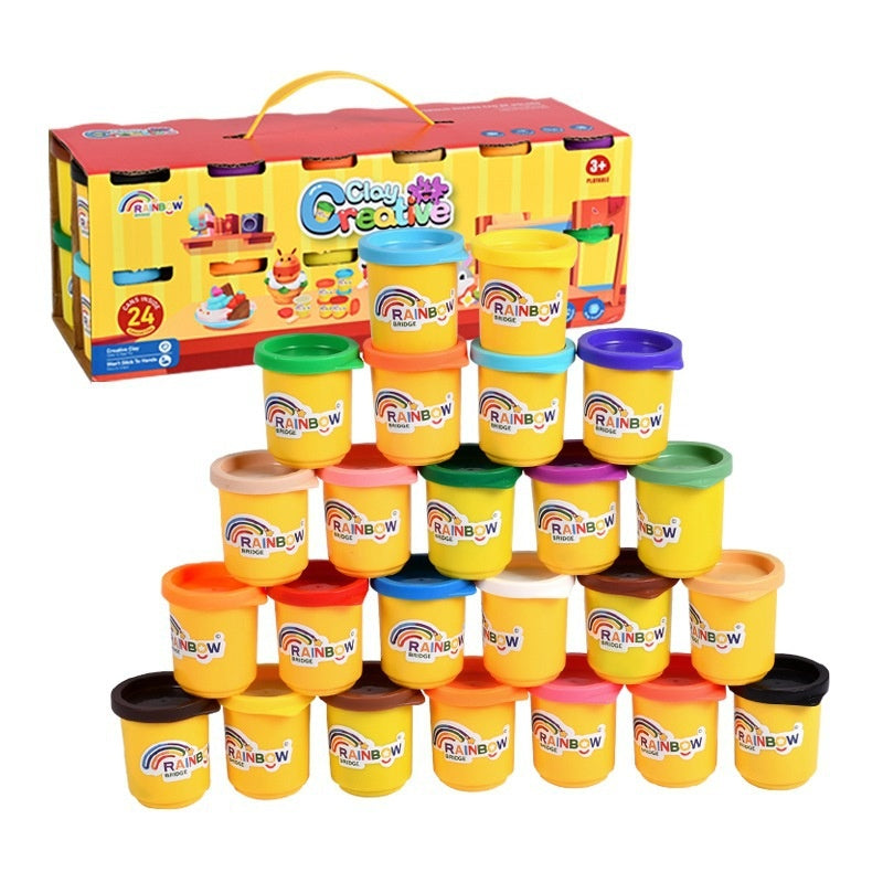 1200g Canned Colored Clay - Handmade Plasticine for Creative Crafts & Play