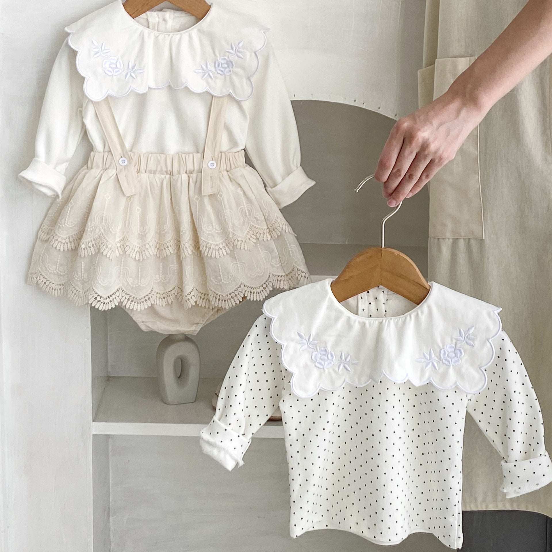 Women's Fashion Bottoming Shirt Suspender Lace Culottes