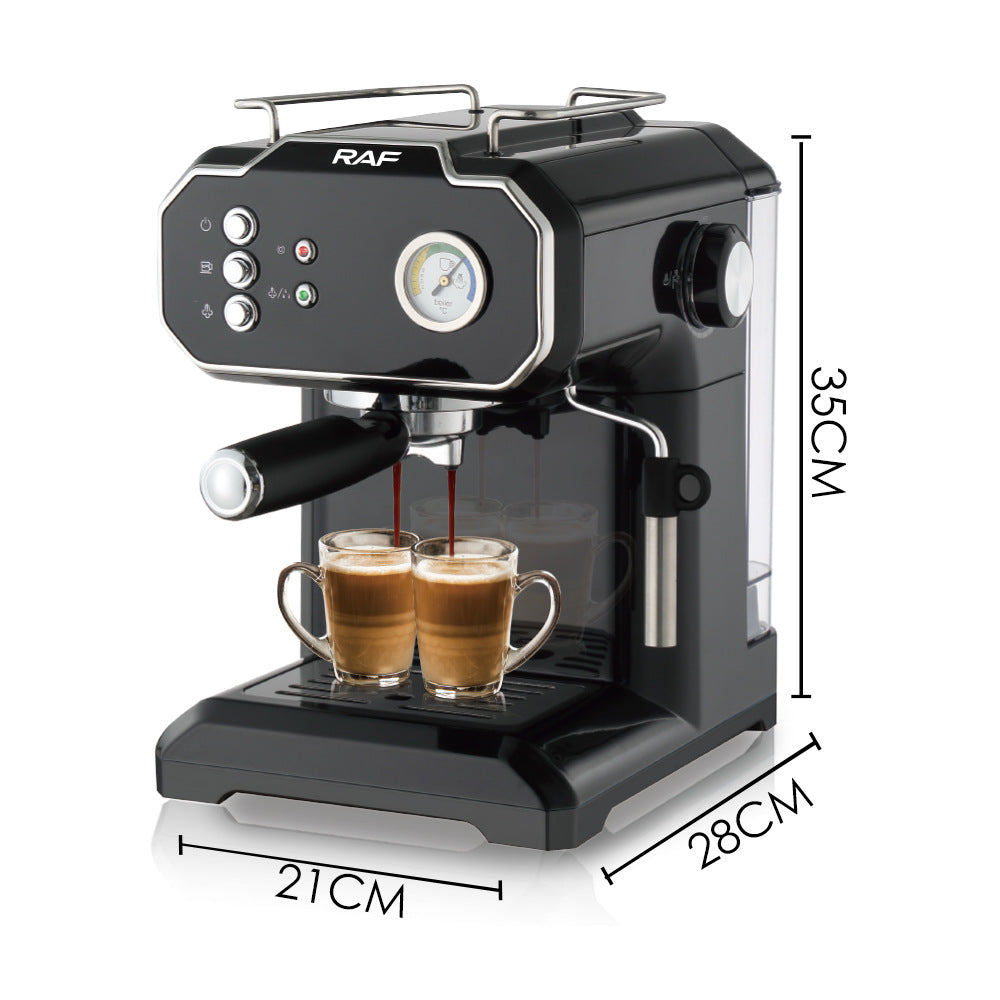 Household Semi-Automatic High-Pressure Steam Coffee Machine with Milk Frother