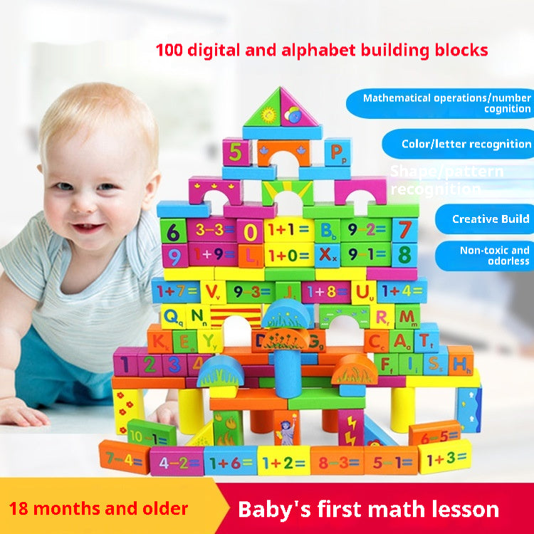 Large Wooden Educational Building Blocks Toy - Creative Assembly Set for Kids
