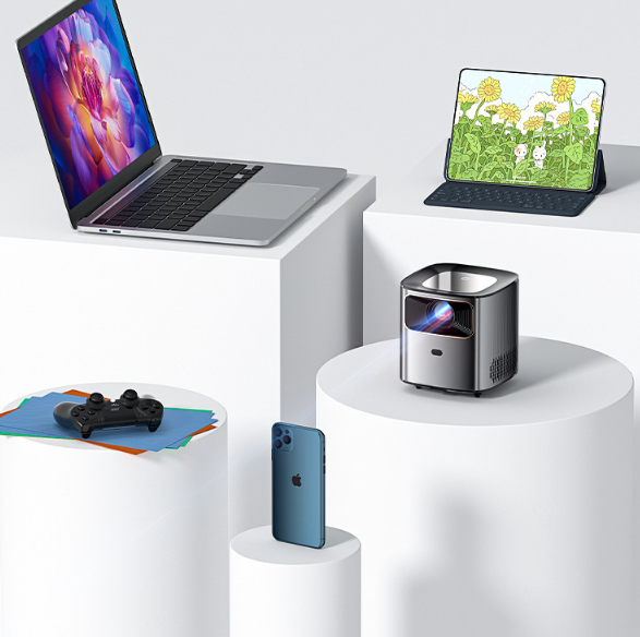 Mini Portable HD Projector - 1080P Video Player with Dual-Frequency 5G Wi-Fi