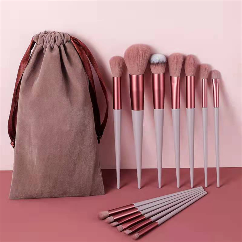 13-Piece Professional Makeup Brush Set - Foundation, Blush, Eyeshadow & Highlighter Brushes