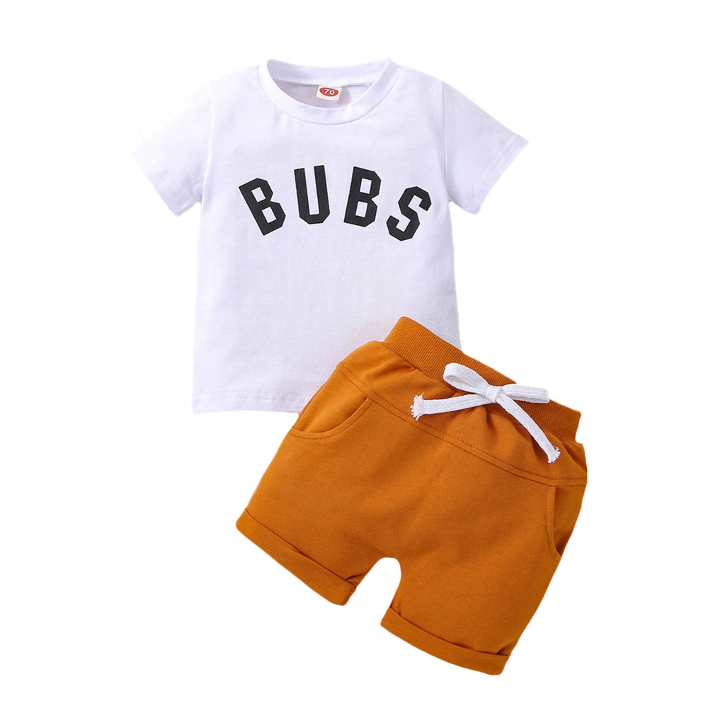 Short Sleeve Suit Boy Letter Printing