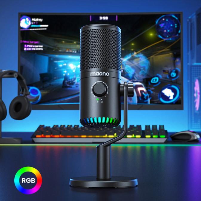 Gamingmicrofoon met ruisonderdrukking - Live streaming &amp; Esports Studio Mic