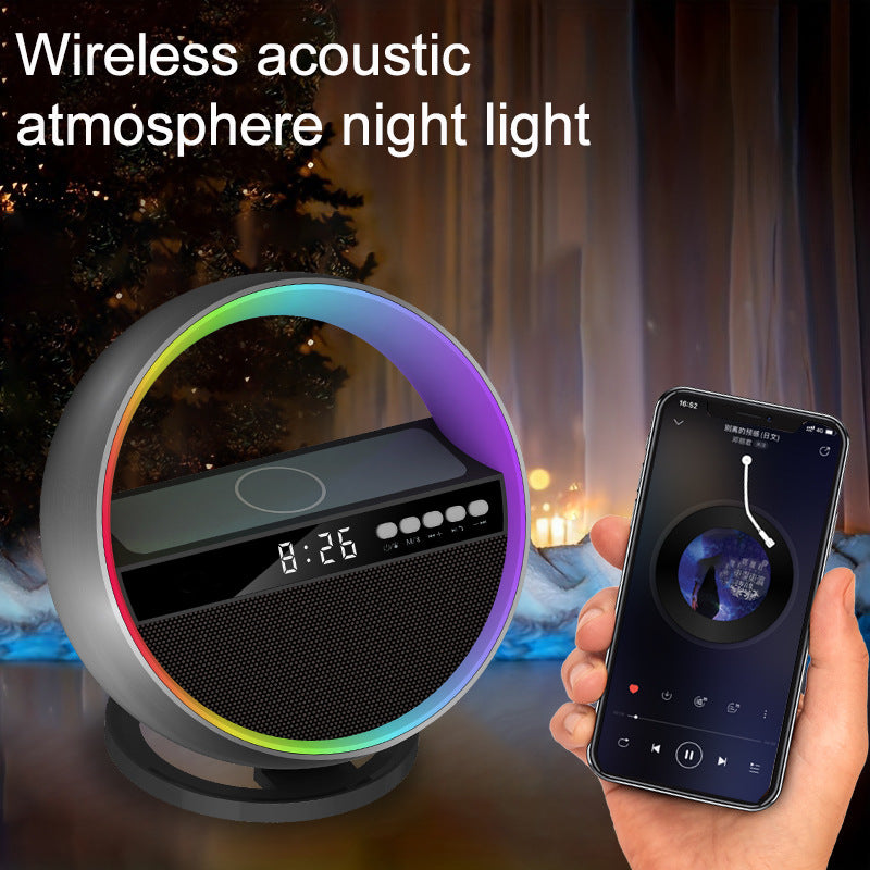 Multifunctional RGB Night Light with Wireless Charger and Bluetooth Speaker