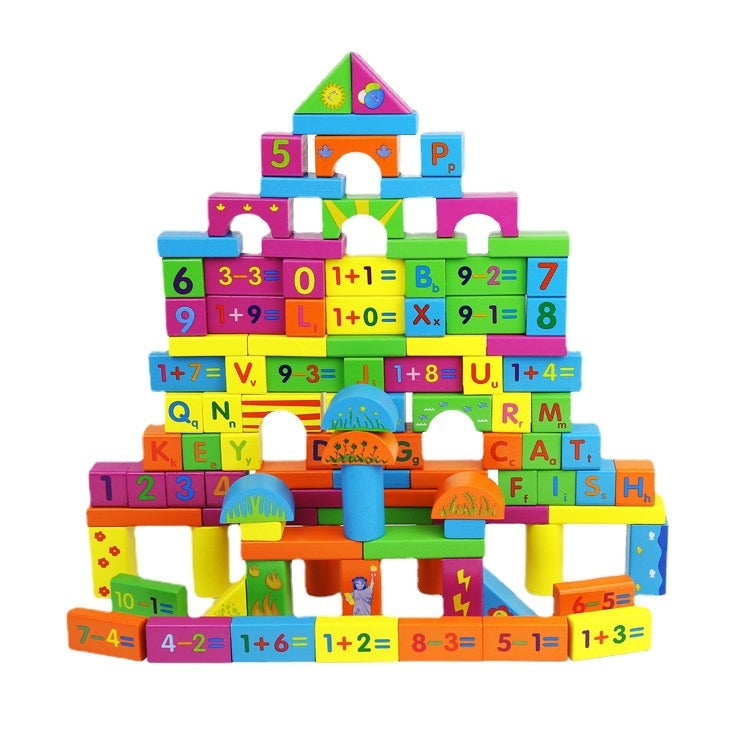 Large Wooden Educational Building Blocks Toy - Creative Assembly Set for Kids