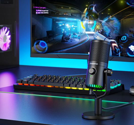 Gamingmicrofoon met ruisonderdrukking - Live streaming &amp; Esports Studio Mic