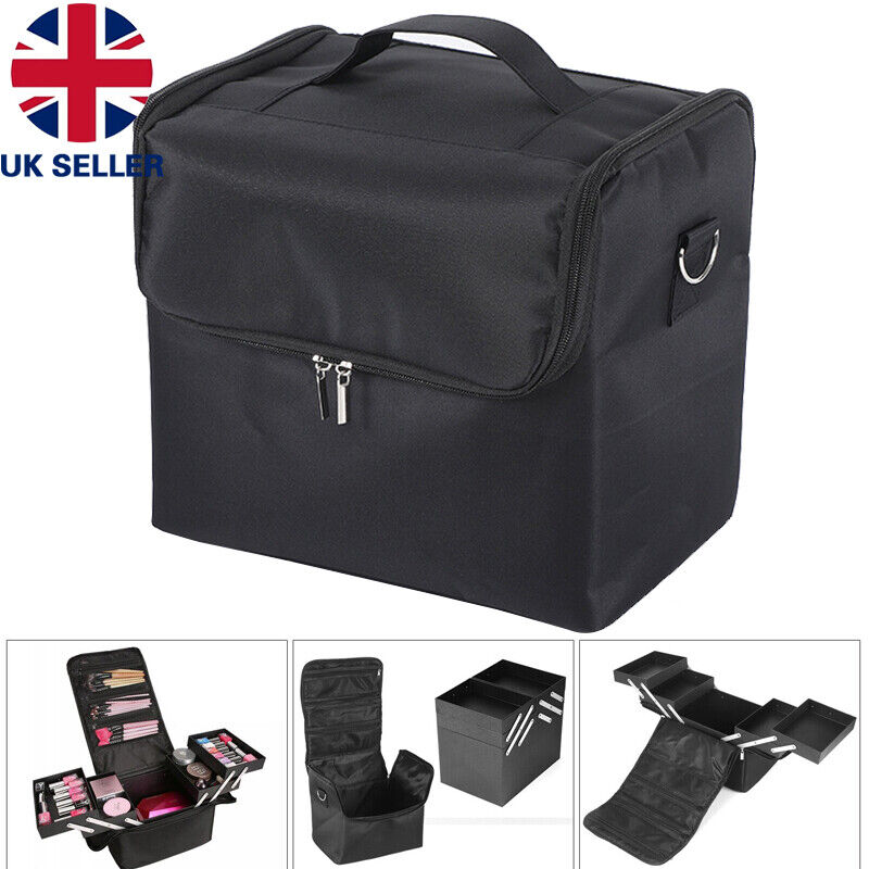 Professional Large Makeup Bag - Cosmetic Vanity Case & Nail Tech Storage Beauty Box