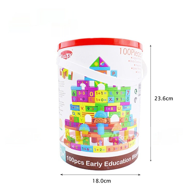 Large Wooden Educational Building Blocks Toy - Creative Assembly Set for Kids